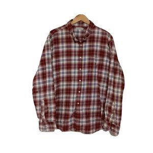 Narragansett Traders Mens Red Plaid Flannel Long Sleeve Button Down Shirt 2XL